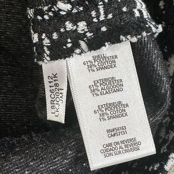 Karl Lagerfeld Paris Jacket Womens Size Medium Full Zip Tweed light Preppy New - Picture 14 of 14